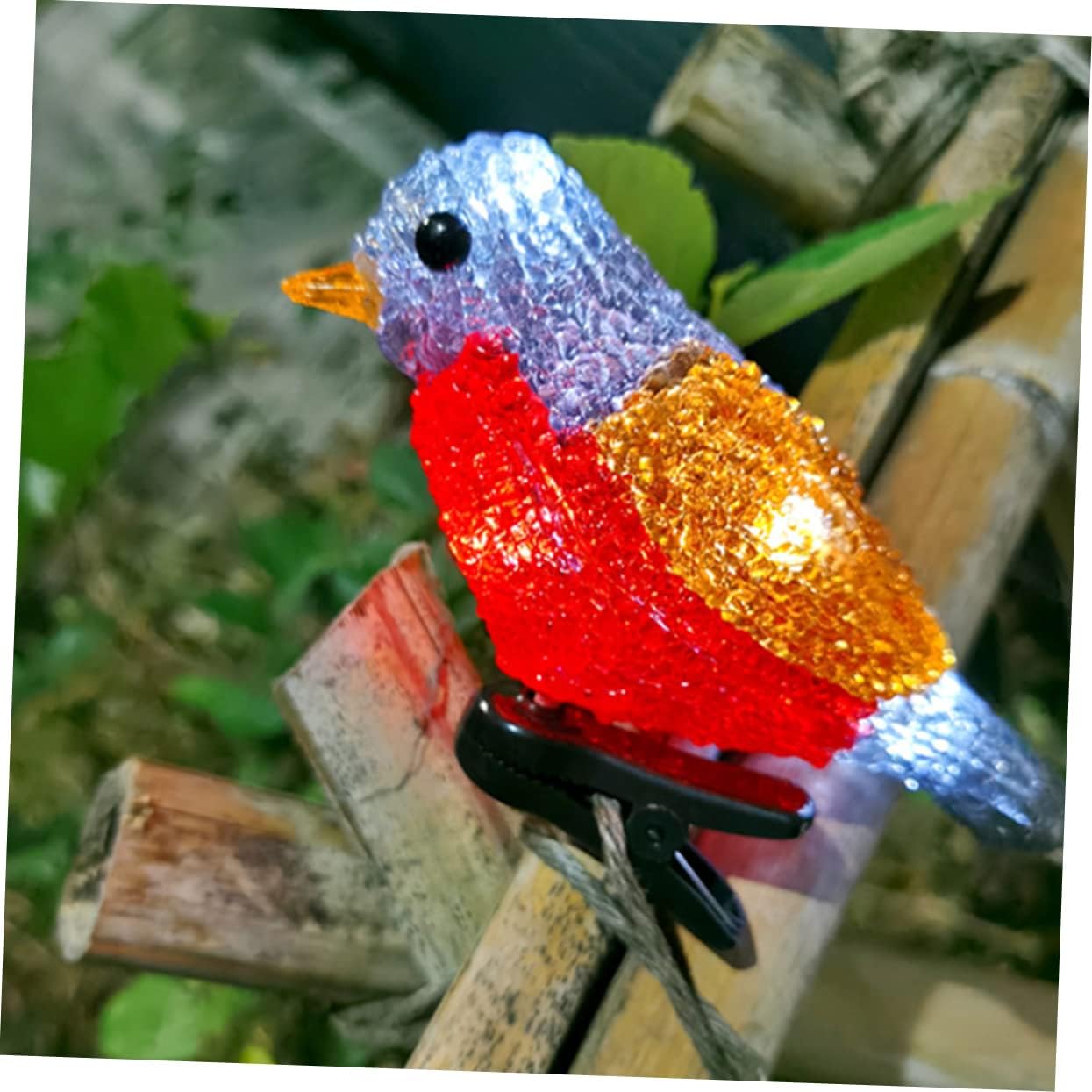 Vaguelly 1Pc Bird Figurine LED Light String Outdoor Landscape Decoration for Garden Patio and Energy Saving Design for Use