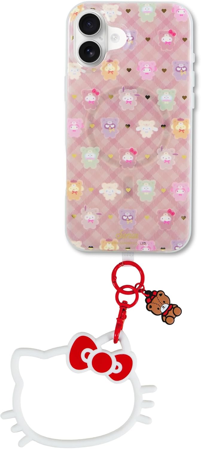 Sonix x Sanrio Silicone Phone Wristlet/Bracelet (Hello Kitty) + Case for iPhone 16 Plus (Hello Kitty and Friends Latte Bears)