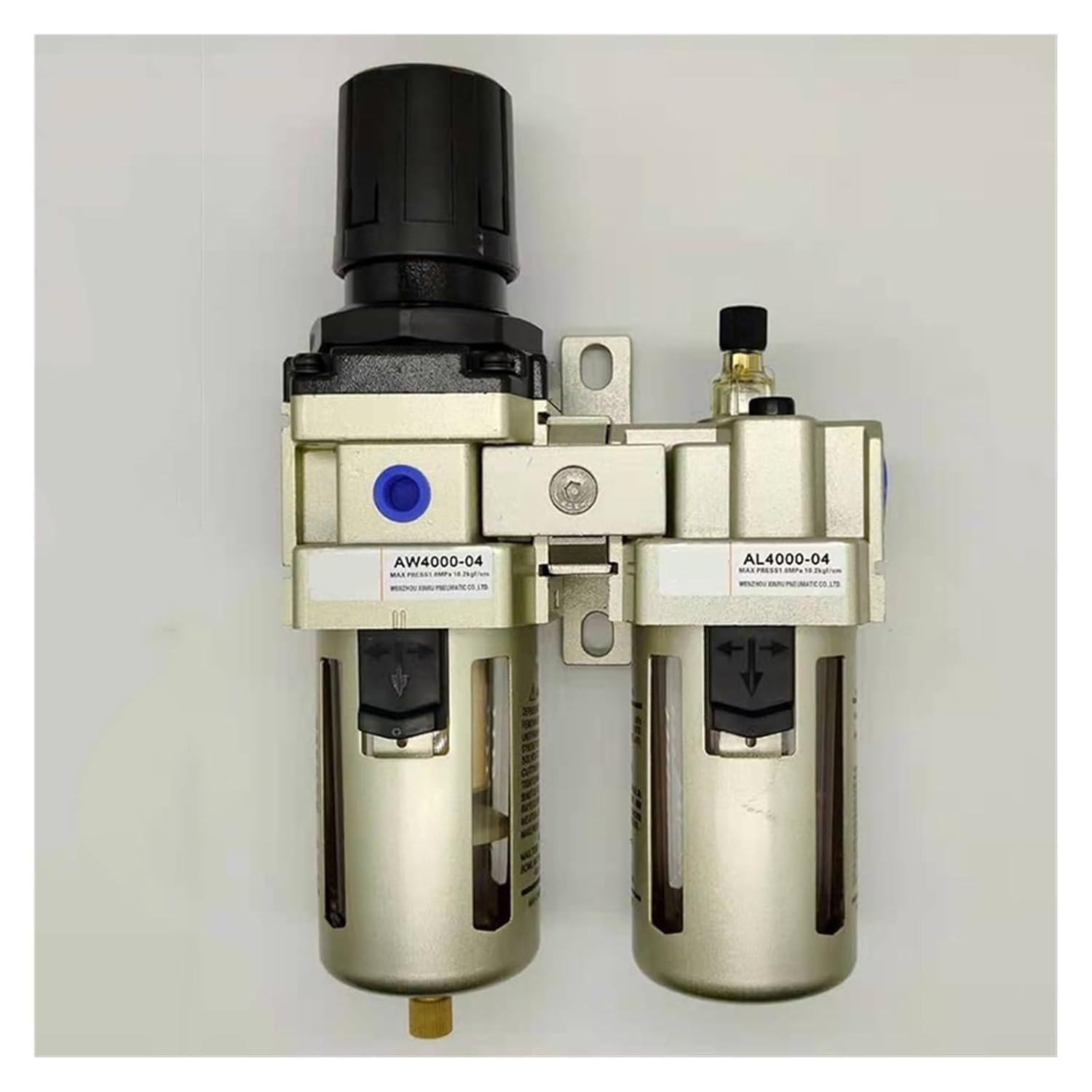 Air Source Processor Two-Piece Filter Oil-Water Separator Pneumatic Component Pressure regulating Valve AC4010-04(Two-pieceAC2010-02White)