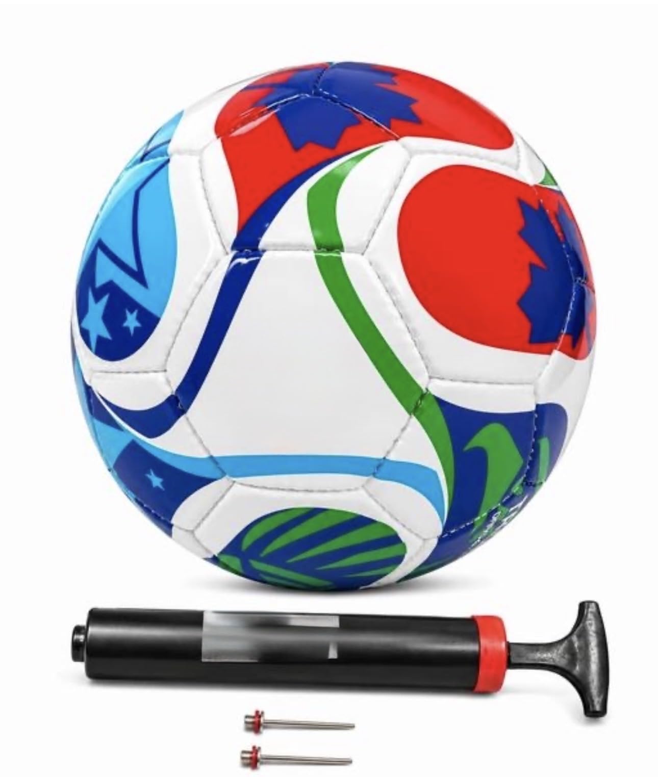 K Art Official Size 5 Football 2026 with Free Air Pump & Needle | Premium PVC Soccer Ball | Durable Training & Match Ball for Kids, Youth & Adults | Indoor & Outdoor Play-image-28