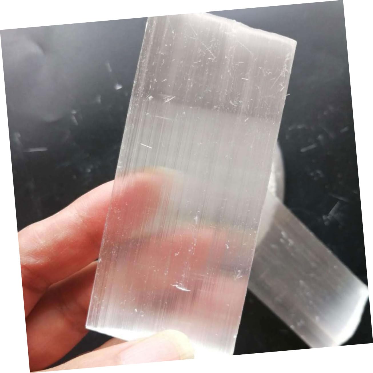 Levemolo Elegant Selenite Crystal Trays 8cm Wide Illuminating Elements for Crystal Grid Support DIY Craft