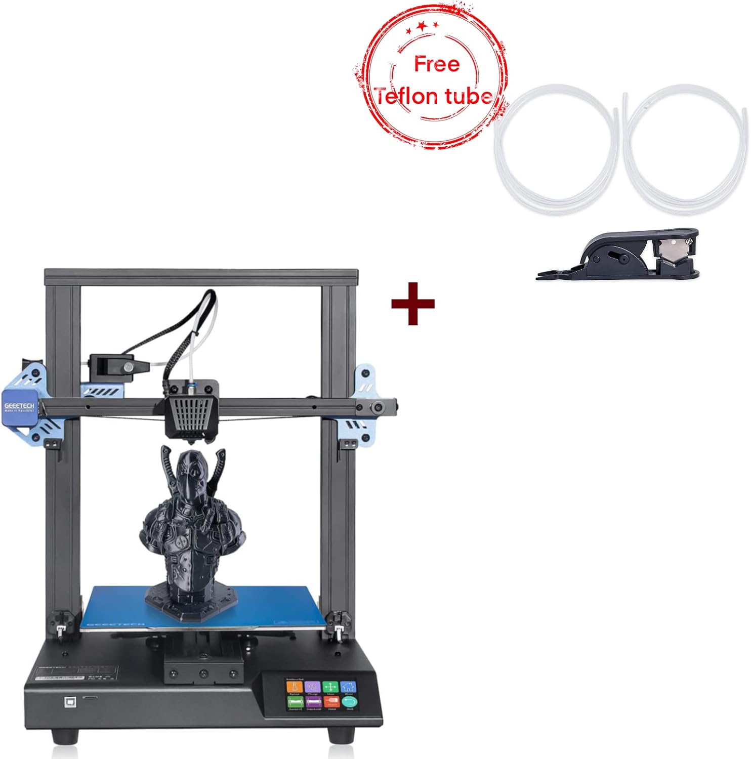 Geeetech AutoLeveling 3D Printer, Mizar S and Clear PTFE Teflon Bowden
