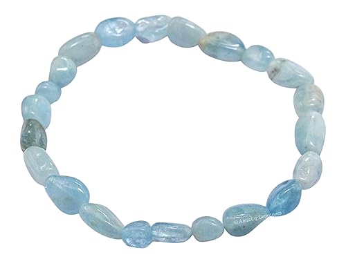 Miniatura 3 de Aquamarine Bracelet for Women Men's Gifts - Chakra Protection Mens Bracelet - Aquamarine Crystal Tumbled Stone Bracelet Gemstone Beaded Bracelet