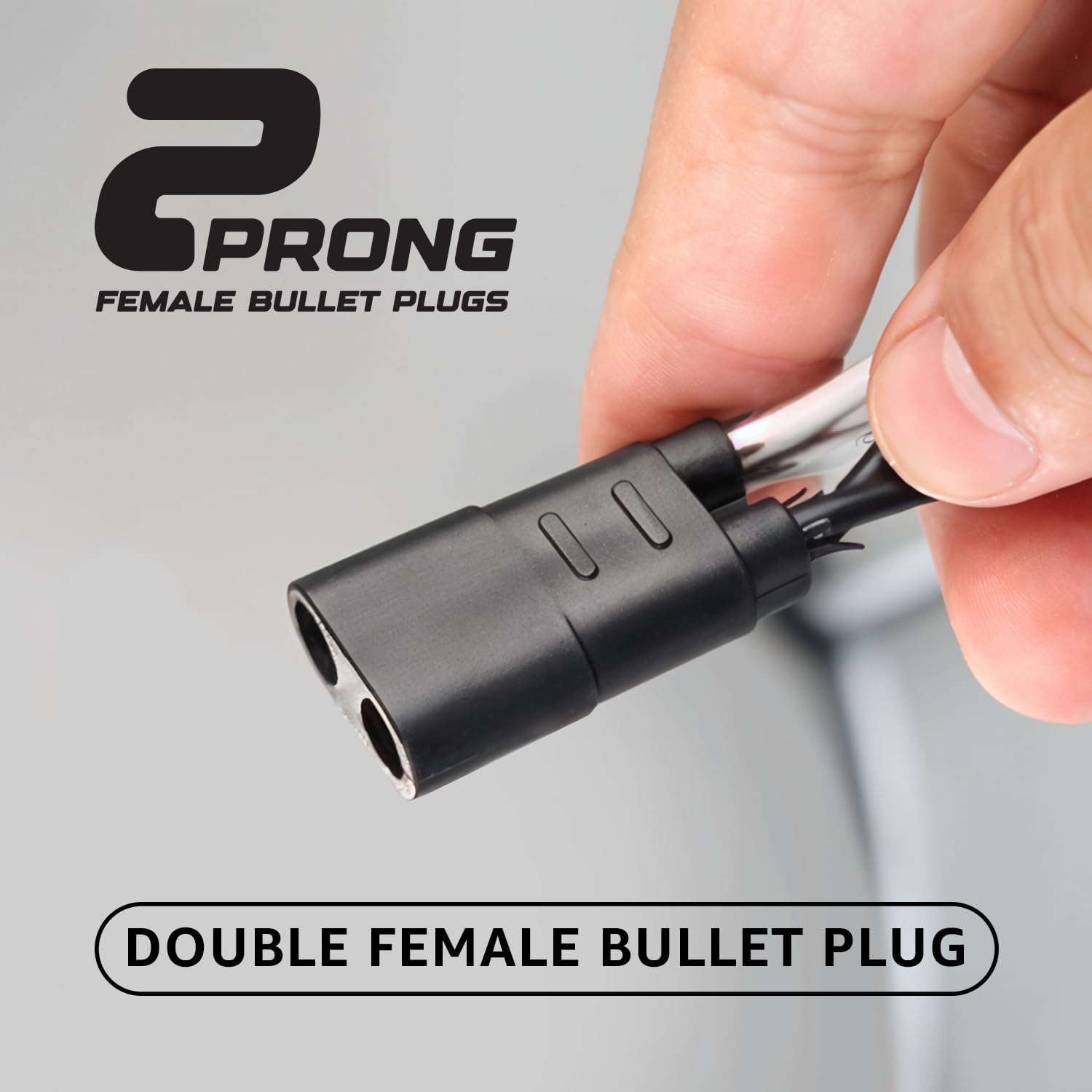 MADCATZ 100 Pack 2-Prong Double Female Bullet Plug 12” Spacing Harness Roll – 18 AWG with More Spacing with 12-Inch Leads Between Plugs, Fits Truck Trailer Clearance Lights