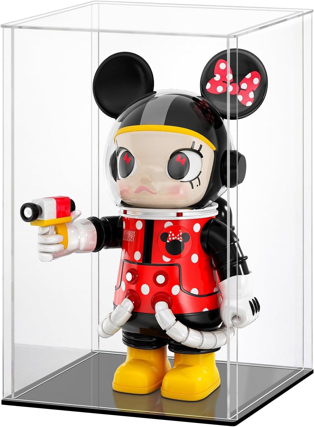 Bozsky Acrylic Display for Organizing Collectibles Clear Box Display Action Figures Home Storage Mini Toys Gifts for Lover, Dust-Free, Clear Display Box (Black+Clear, 10X10X15Cm: 4X4X6 inch)