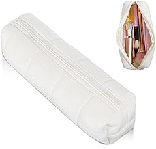 Small Plush Pencil Pouch, Small Pencil Case Travel Makeup Bag Pouch, Cute Pencil Pouch White Makeup Bag Checkered Fuzzy Cosmetic Bag, Small Fluffy Purse Collection for Women Men Adult