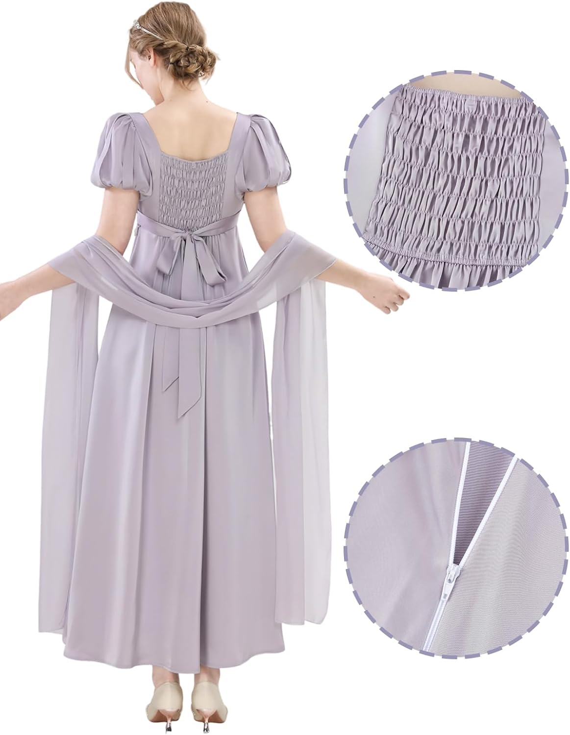 NSPSTT Regency Dresses for Women Victorian Ball Gown 1800s Regency Era Costume