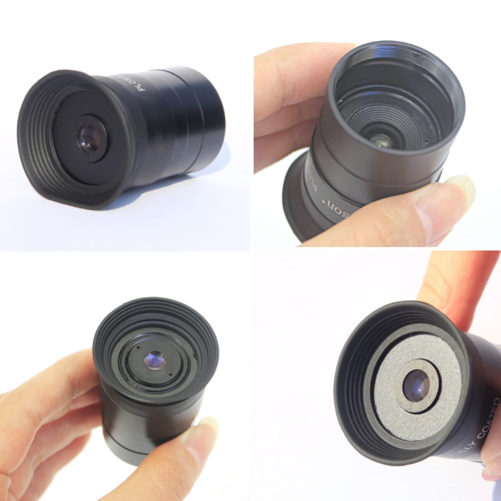 Set di oculari per telescopio Plossl da 1,25 pollici, 6,3 mm, 8 mm, 12,5 mm, obiettivo telescopico completamente rivestito, filettato per filtri astronomici standard da 3,2 cm, fotocamera telescopica,