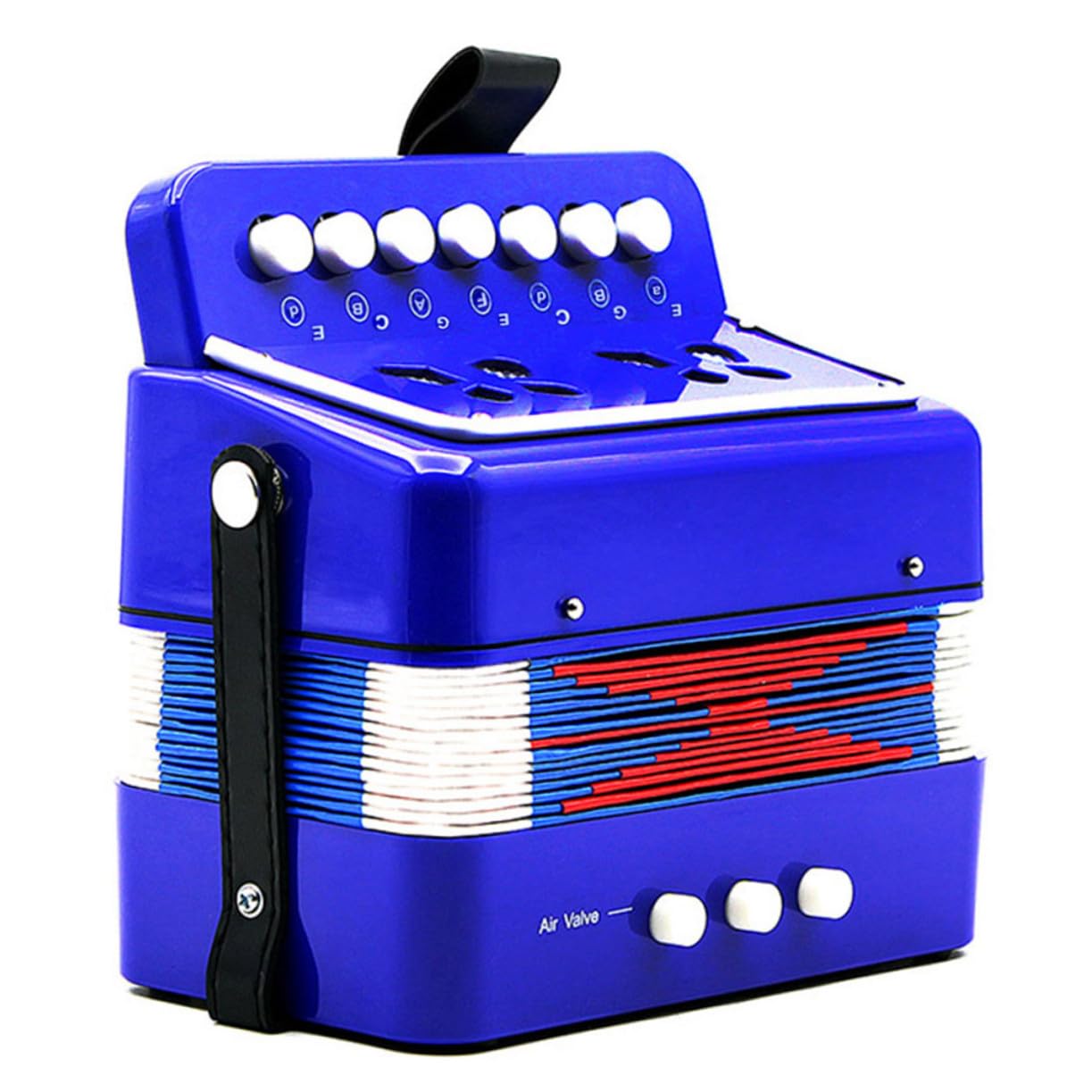 Fisarmonica per Ragazzo Ragazza Portatile Blu, Strumento Abs Educativo | Concertina Giocattolo, Adatta a Piccoli Utenti, Pratica da Trasportare, Favorisce Coordinazione Occhio-mano