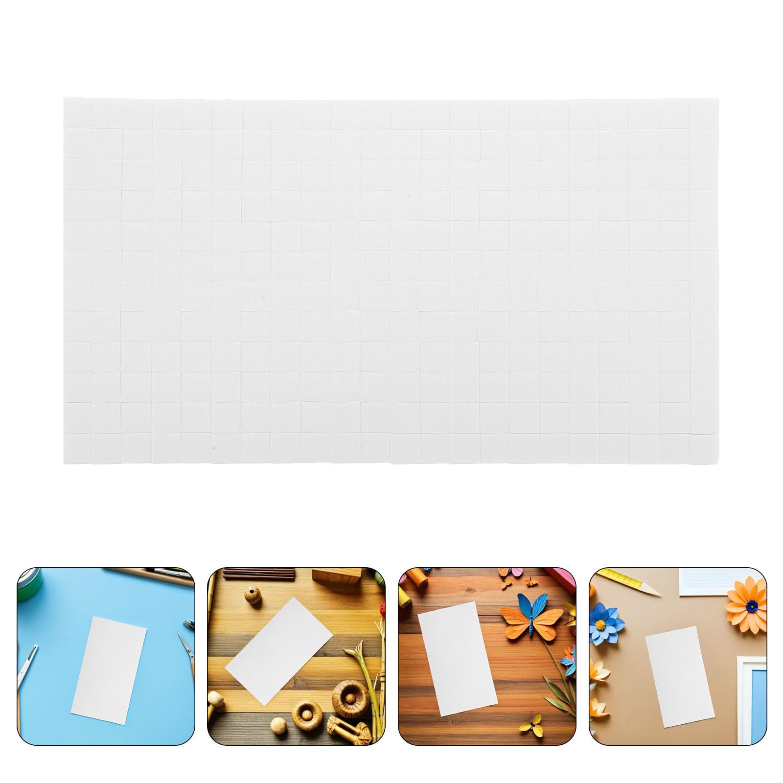 Healeved 75 Blatt Doppelseitige Schaumstoff Klebepunkte 3d Quadratisch Weiß mit Starkem Klebstoff für Scrapbooking und Bastelarbeiten Sicheres Halten und Einfache Anwendung
