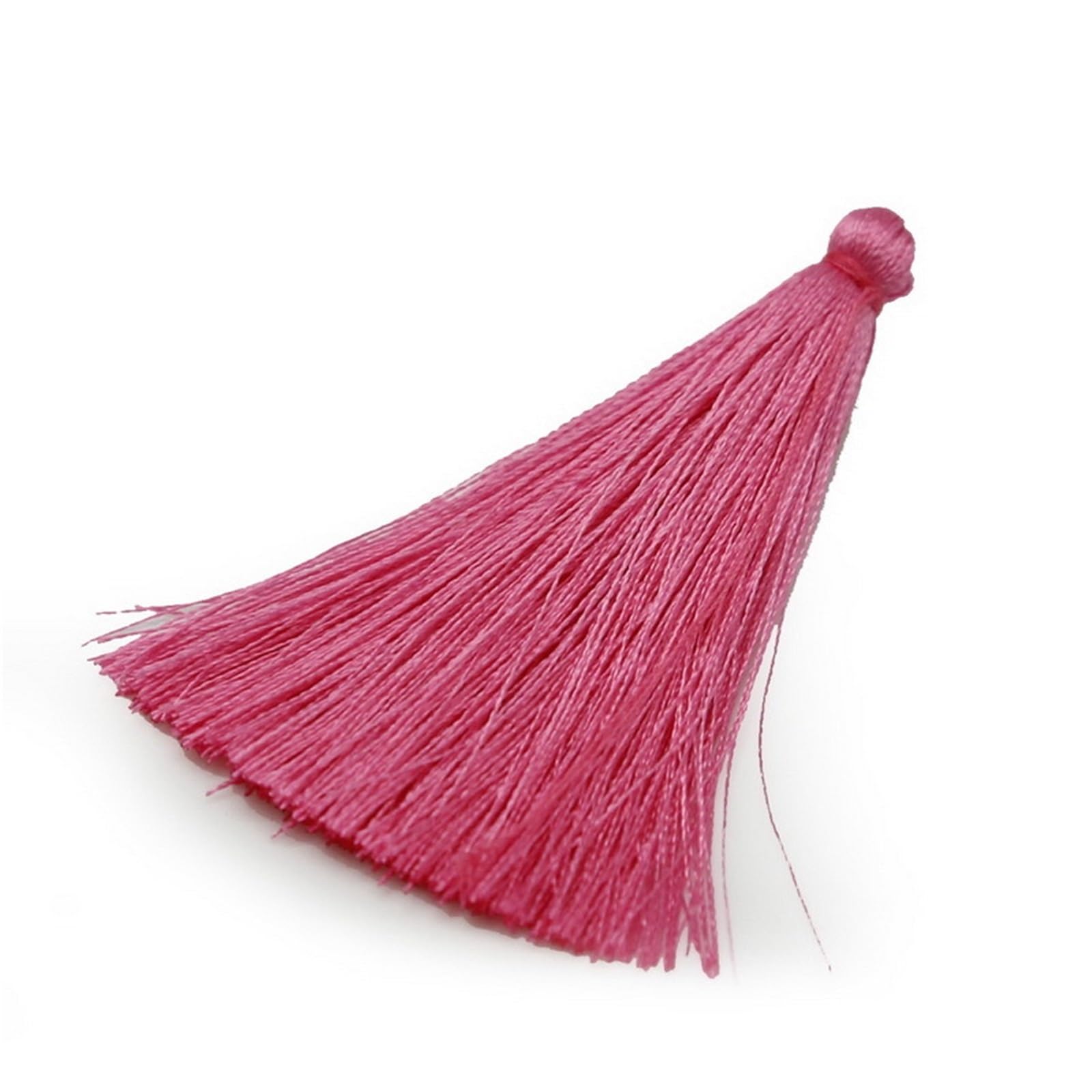 Mini Tassels for Crafts 20pcs Garment Silk Tassel Charms for Handmade Earring Jewelry DIY Clothing Sewing Accessories(Fuchsia)