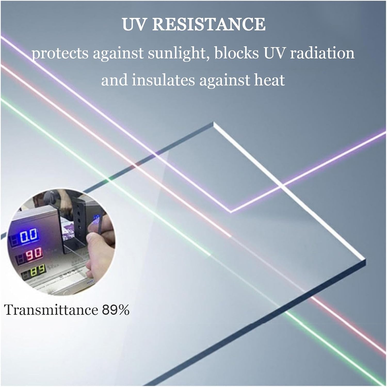 Transparent Polycarbonate Roof Sheet, Anti-UV Waterproof Awnings for Greenhouses and Sheds