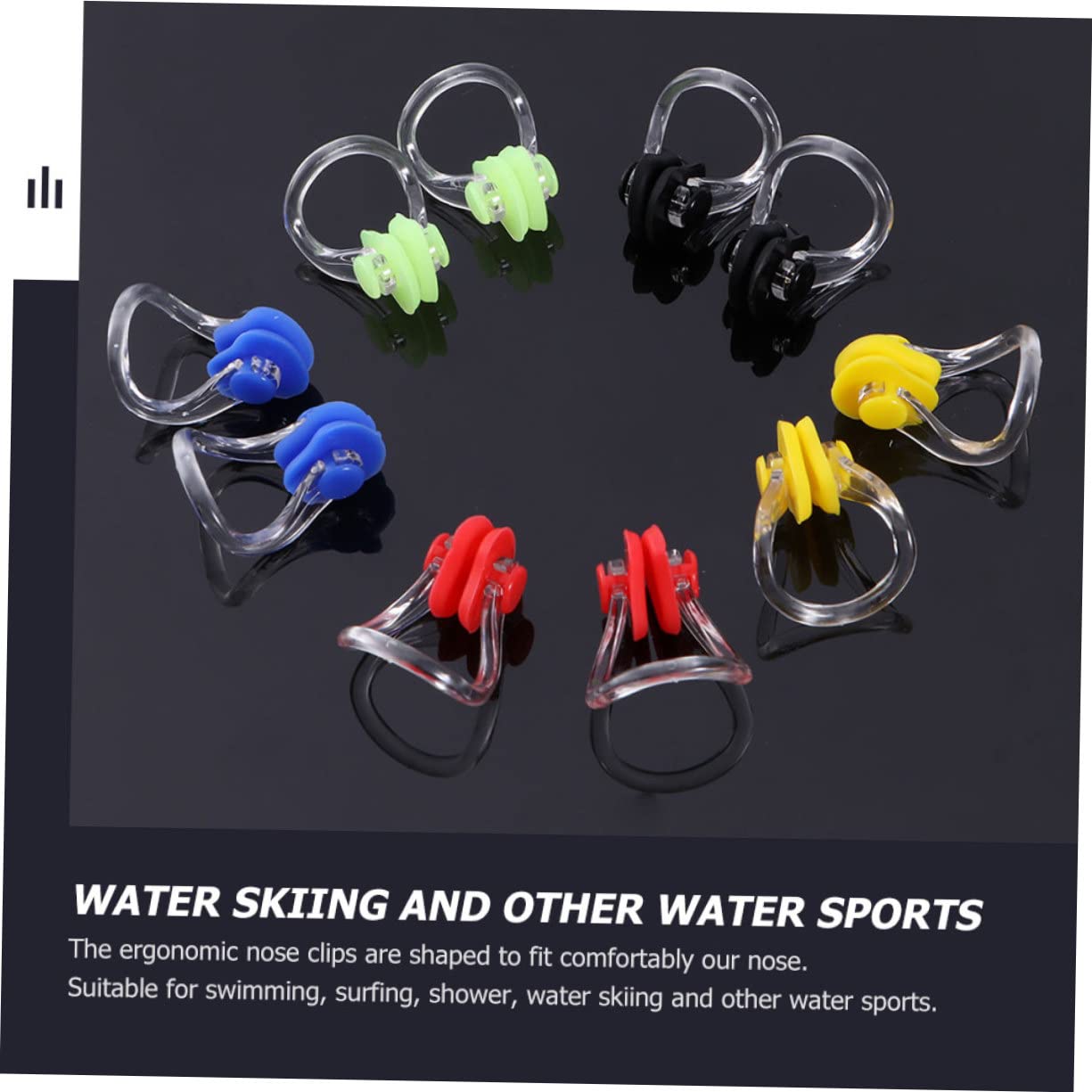 BESPORTBLE 60 Piezas De Natación De Silicona Clip De Nariz Tapones De Nariz para Nadar para Adultos De Nariz Reutilizable Tapones De Nariz De Agua Abrazadera De Protección De Nariz