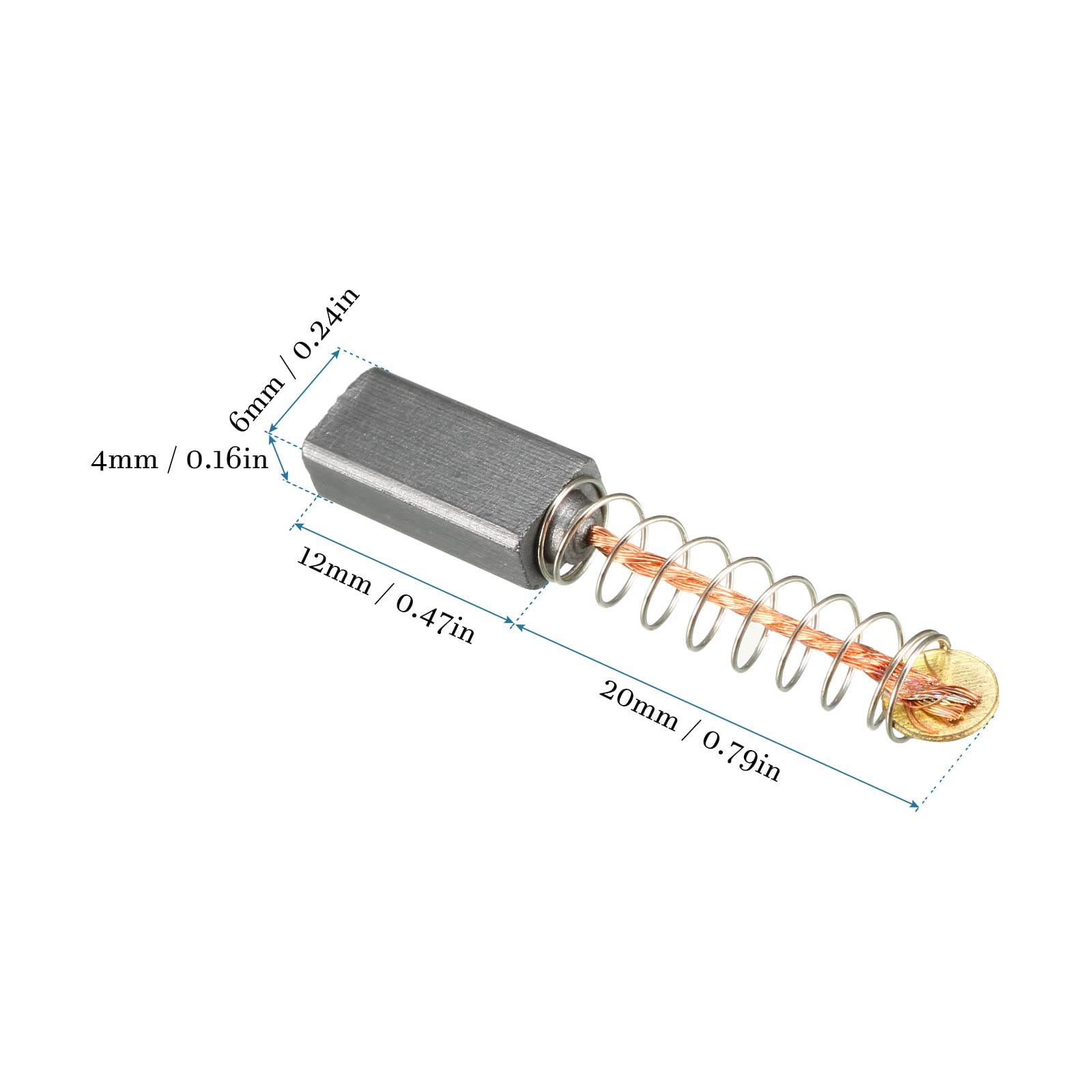 QUARKZMAN 13mm x 6mm x 4mm Carbonio Spazzola, Spazzola di Carbone di Ricambio 10pz Motore Carbonio Spazzola Carboncini Motore Elettrico per Utensili Elettrici