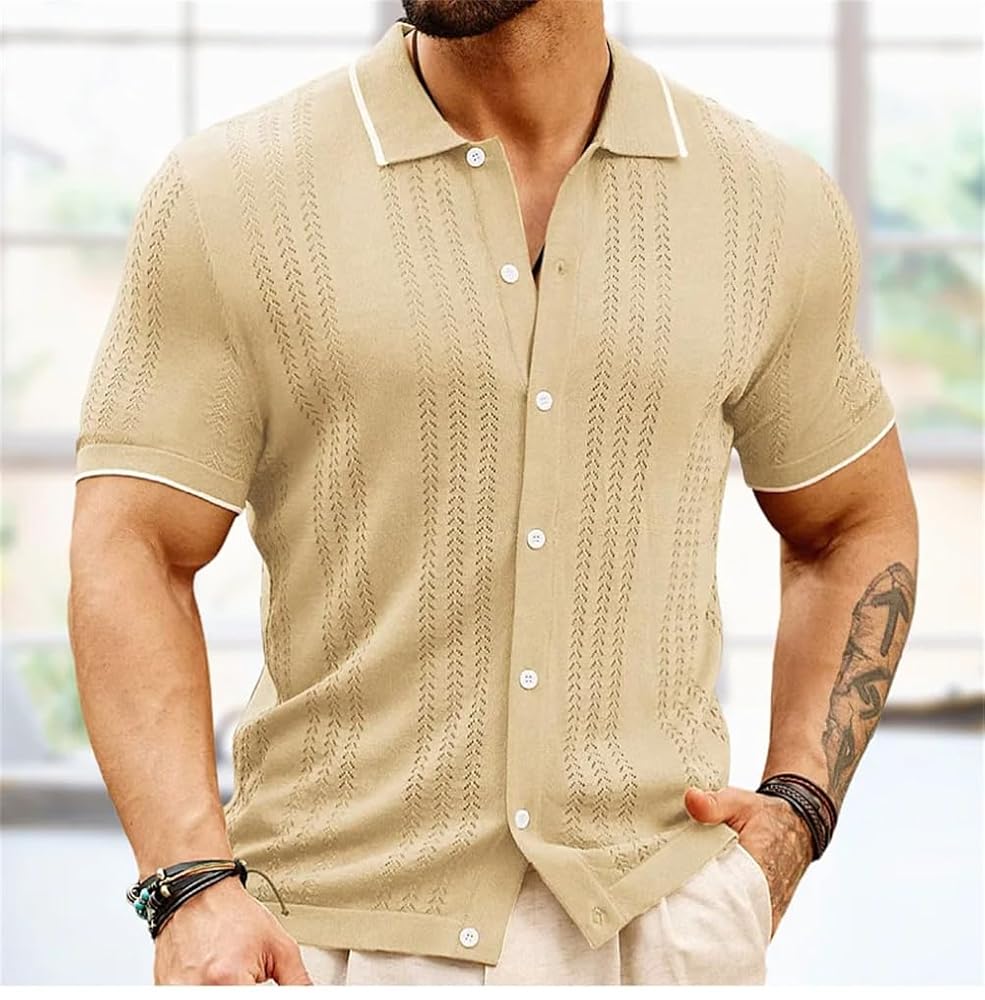 トップス BoTT Button Down Knit Polo L Rloper-Lop-Men-s-Knit-Polo-