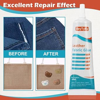 Strong Permanent Fabric Glue - Clear, Washable, No-Sew Liquid Stitch Glue for Fabric Clothing Repair (30ML*1PCS)