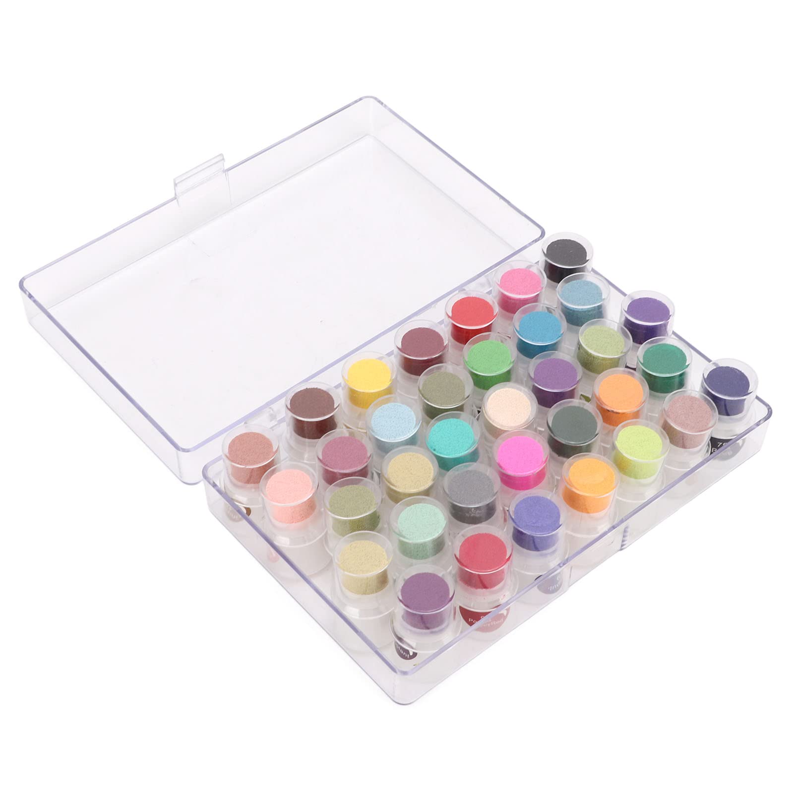 Tampone di inchiostro 35 colori Tampone per timbri a base d'acqua Forniture per arte delle impronte digitali per l'artigianato fai-da-te Colori vivaci non sicuri Spugna ad
