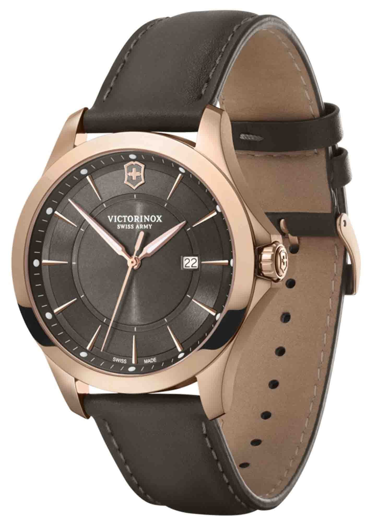 Victorinox Alliance Ø 40 mm Reloj de Pulsera de Hombre, Swiss Made, Cuarzo analógico, Sumergible hasta 100 m, Cristal de Zafiro