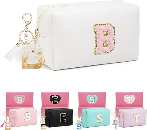 Miniatura 89 de Regalos de cumpleaños para mujeres y ella, bonita bolsa de maquillaje de viaje, bolsas de cosméticos de gran capacidad para mujeres, bolsa de Rosa