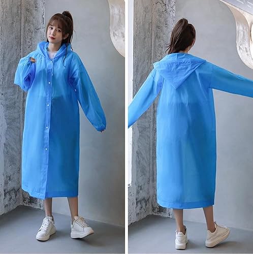 Miniatura 8 de Poncho de lluvia, impermeable, impermeable, reutilizable, con capucha, para hombres y mujeres, tamaño para lluvia