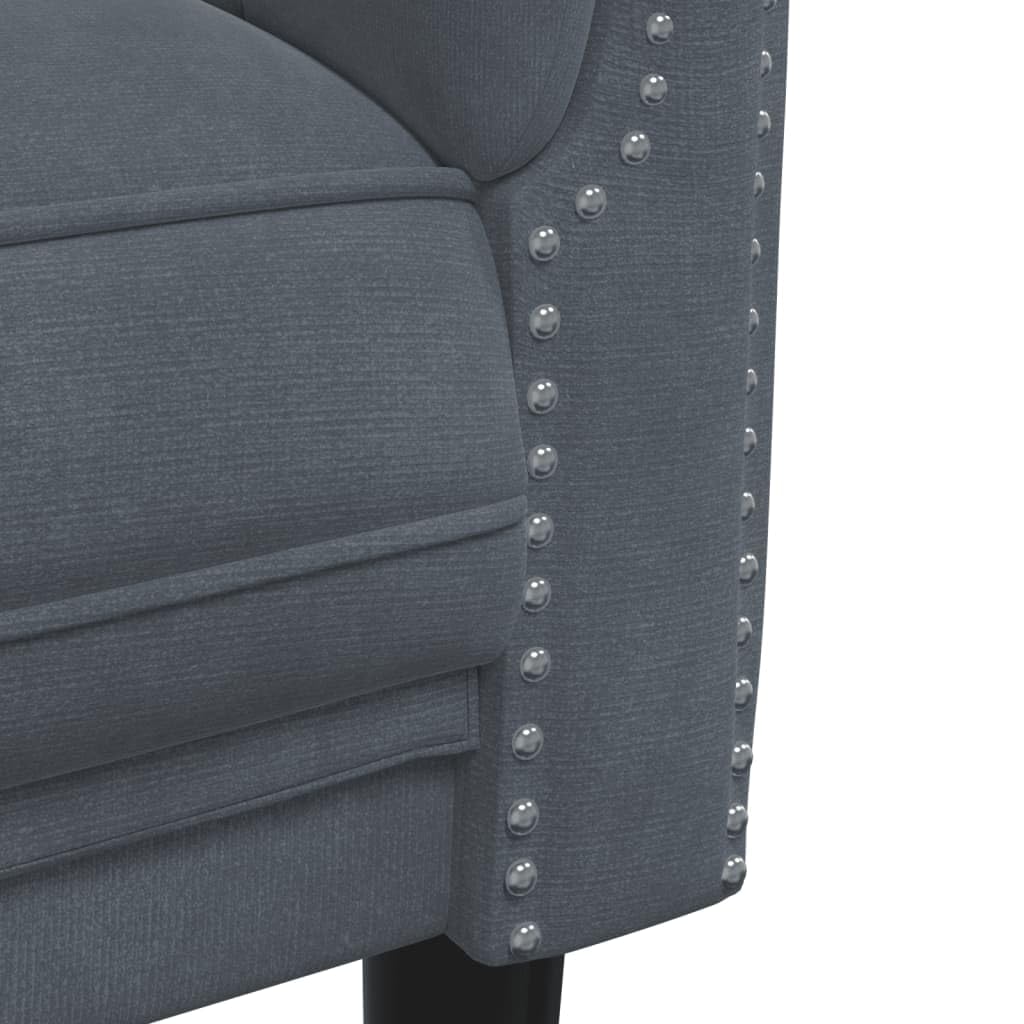 vidaXL Ensemble de Canapés 2 pcs, Chaise de canapé avec Accoudoirs et Dossier, Meuble de Salon Salle de Séjour, Moderne, Gris Foncé Velours