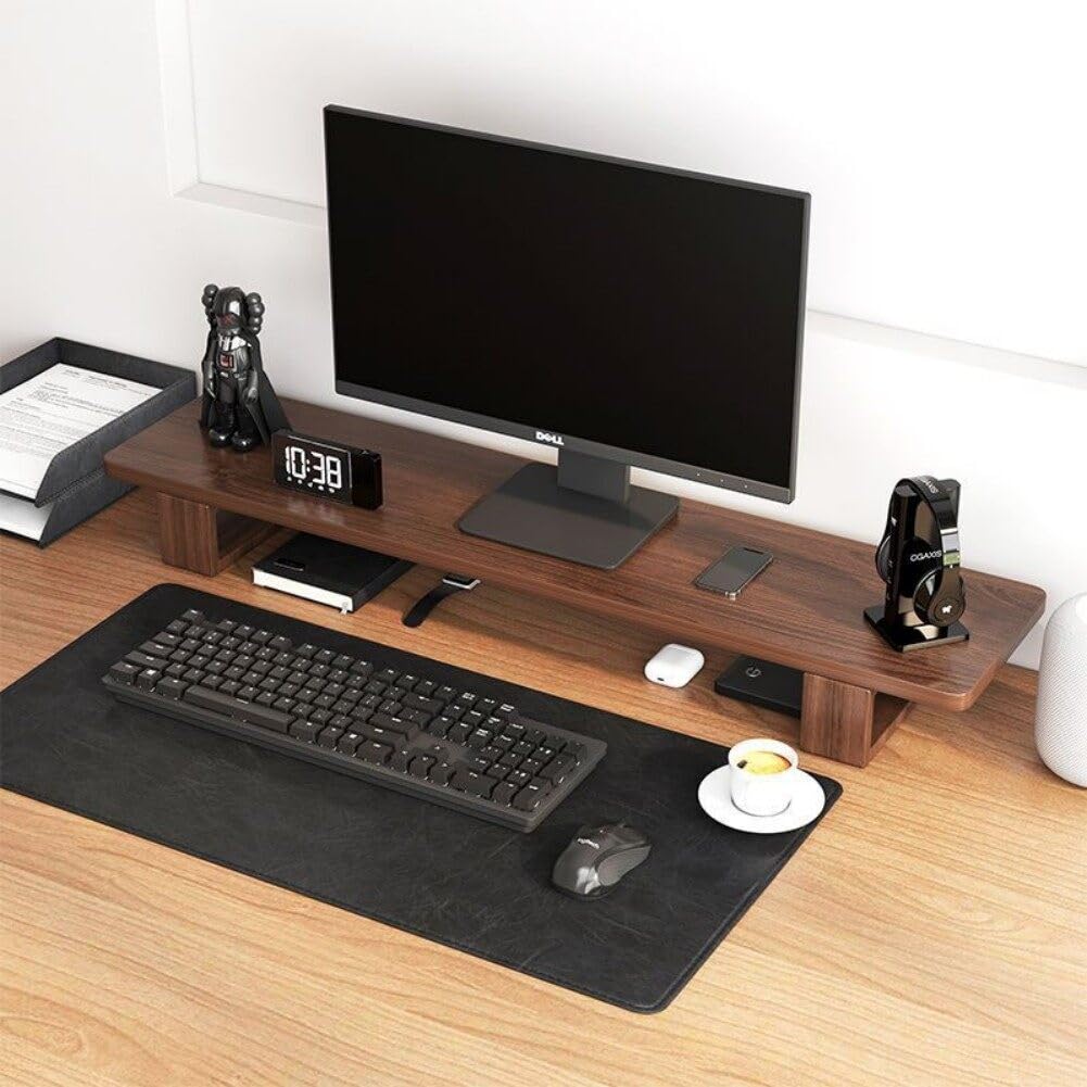 Amazon.co.jp: モニター台 木製 卓上ラック パソコン台 幅120cm 机上