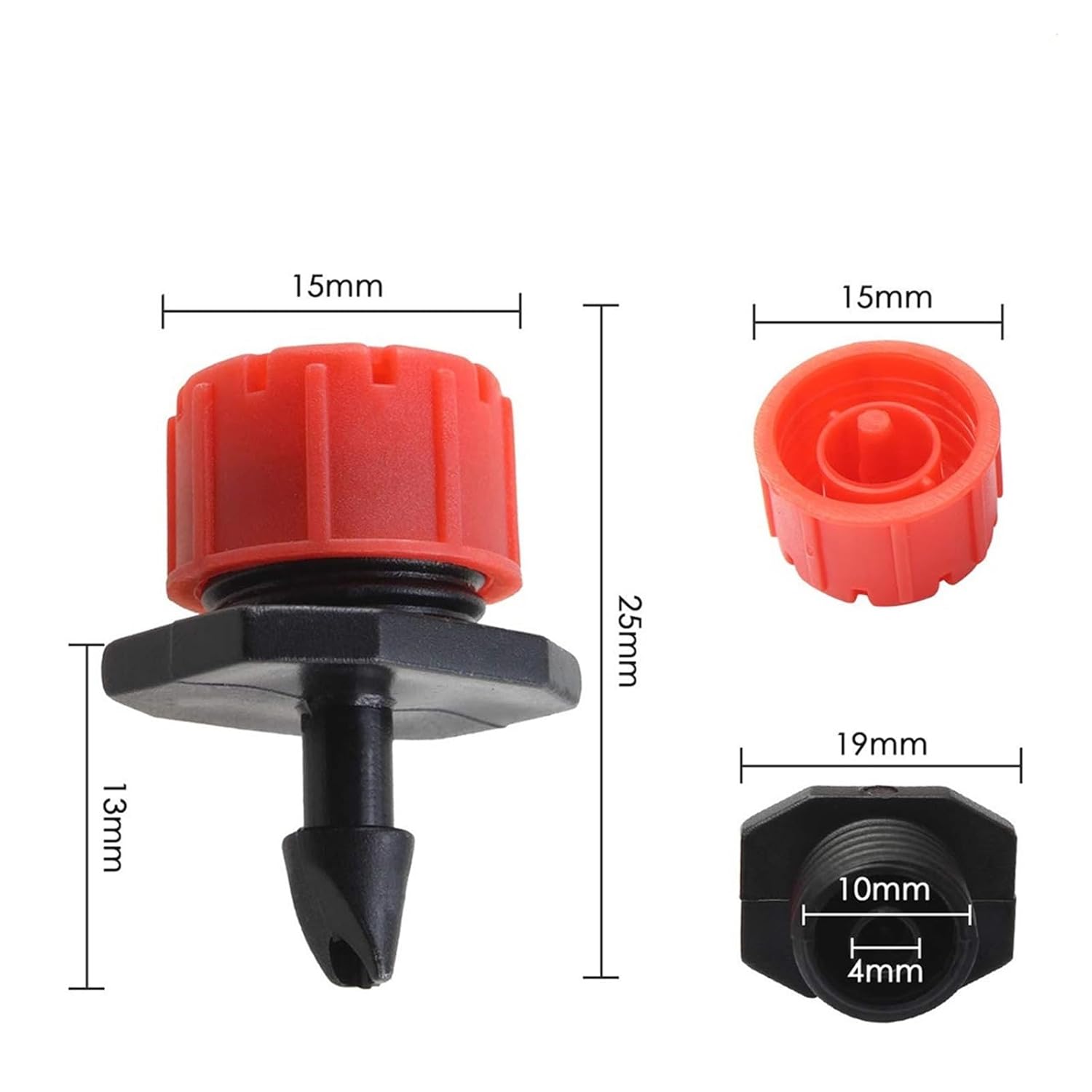 Adjustable Irrigation Drippers 100pcs Adjustable Garden Drip Irrigation Nozzle Dripper Watering Sprinkler Emitter Kits