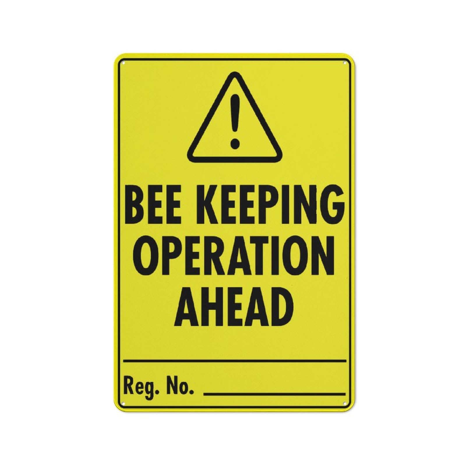 Bee Keeping Operation Ahead Sign 8"X12" Rust Free Aluminum Signs Outdoor, Metal Tin Sign For Home, Business, Yard