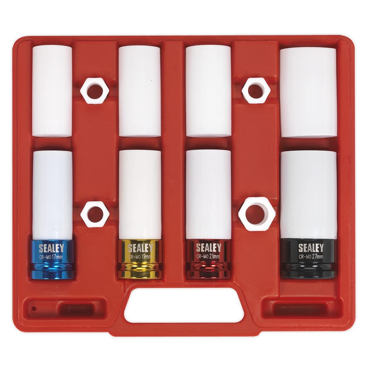 Sealey SX030-Ruota in lega a bussola a impatto, lunga, 1/2", Set da 4