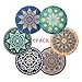 Produktbild Ruiuzi Untersetzer Saugfähige Keramik Untersetzer mit Korkrücken Mandala Stil für Tassen Tisch Bar Glas 6er Set (6pack)