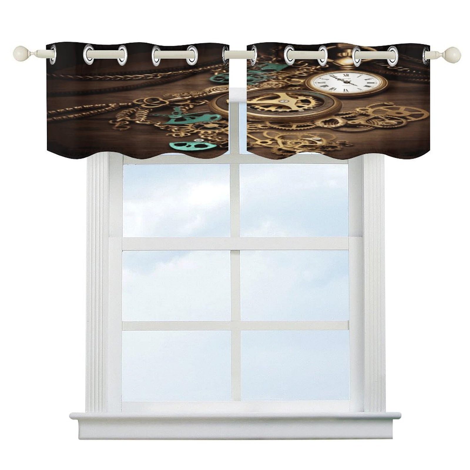 Cortinas opacas Steampunk con bolsillo para barra, la solución para la luz en tu dormitorio