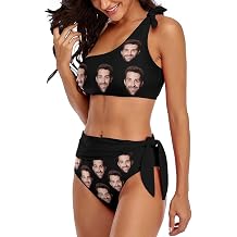 Custom Face Swimsuits for Women Personalized Face Bathing Suits Swimsuit with Husband Face Bikini