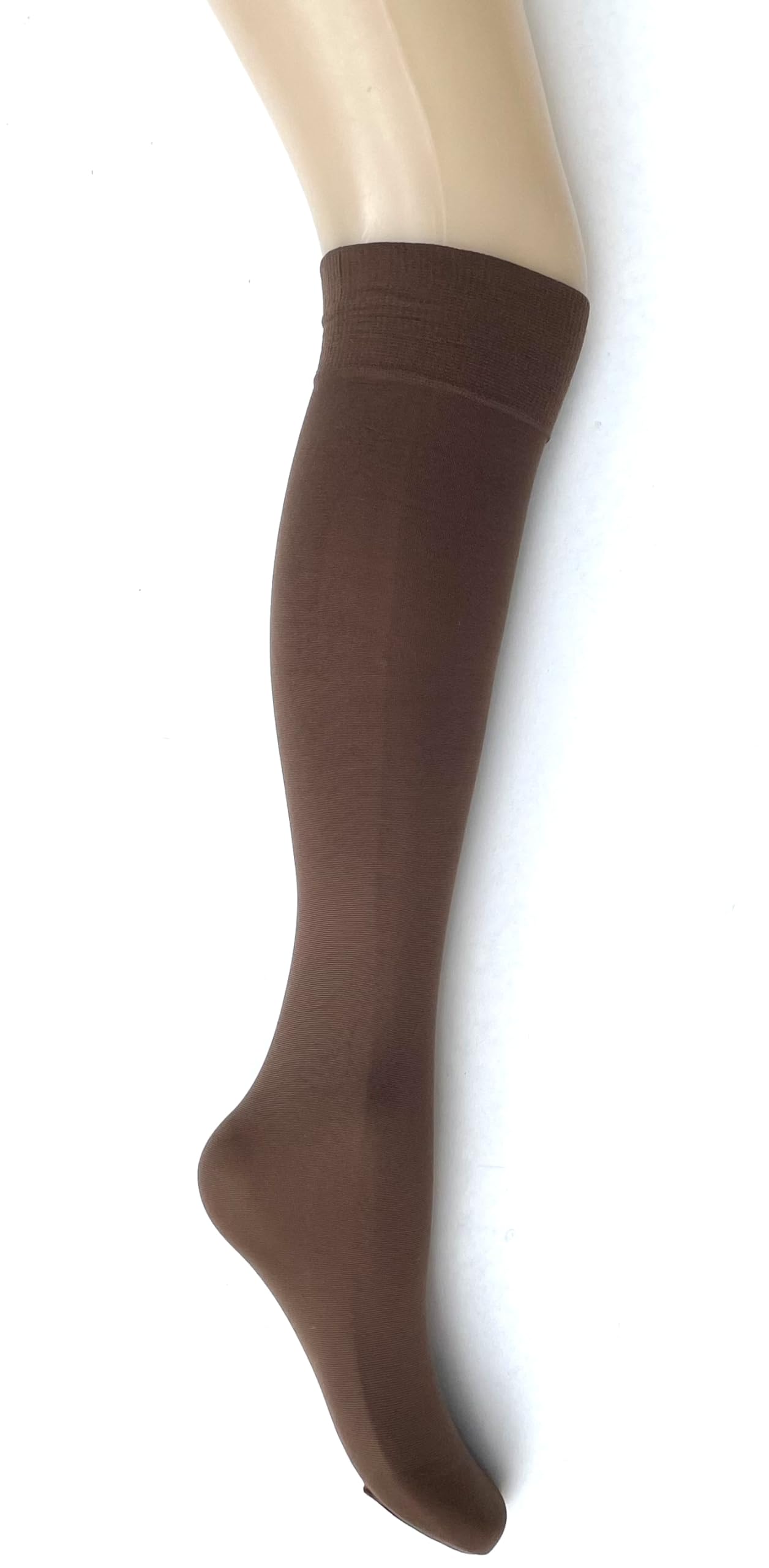 London 2 Pack Women’s Opaque Knee High Socks – 4-8 - Soft & Breathable – School, Work, Uniforms