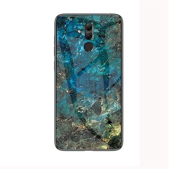 IVY Tempered Glass Marble Case for Huawei Mate 20 Lite Case - A