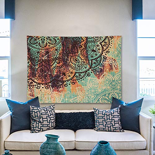 GeeRic Wandteppich Mandala wandtuch Wandbehang Indien Bohemian Picknick Tagesdecke Sandtuch Tapisserie Yoga psychedelisch Deko Tuch Tapestry groß Tischdecke 150 x 230cm