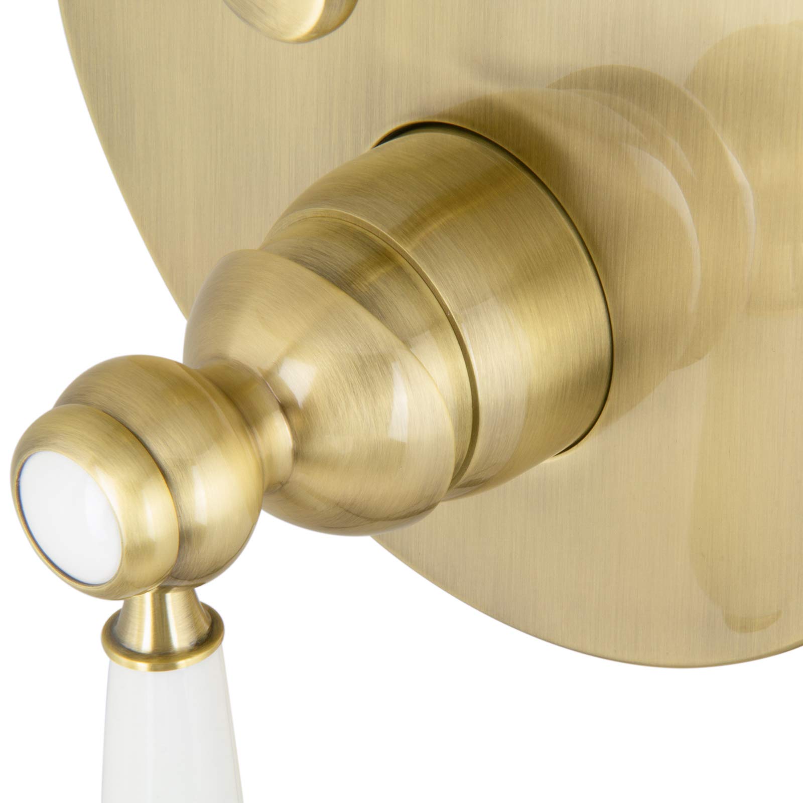 Set de Ducha Empotrado Retro Nostálgico Latón Bronce, Ducha de Cabeza 20 cm, Barra y Mano, Montaje en Pared