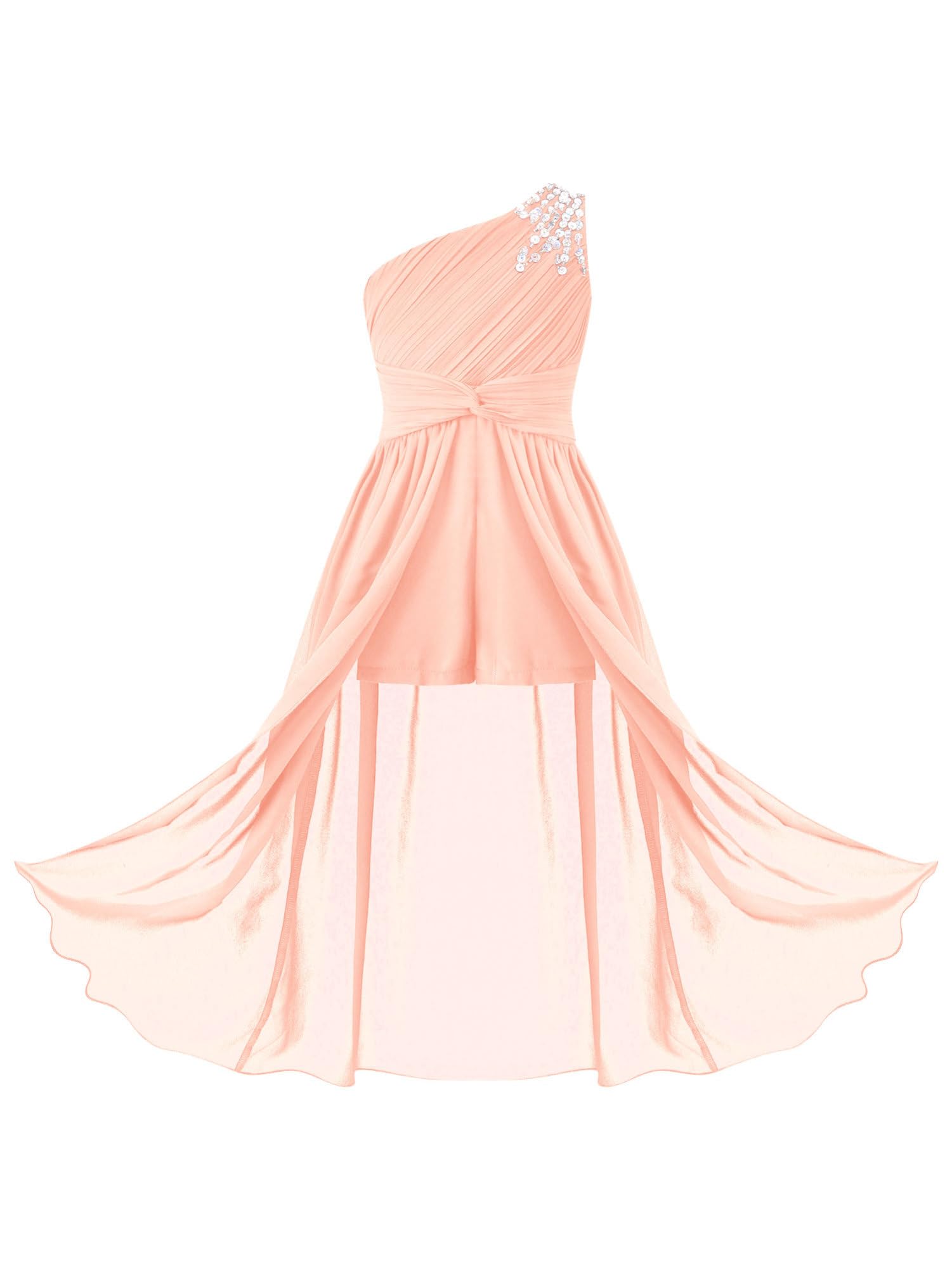IEFIEL Mono de Fiesta Boda para Niña Vestido sin Manga de Gasa con Pedrería Brillantes Mono Elegante de Ceremonia Dama de Honor Cumpleaños 4-16 Años