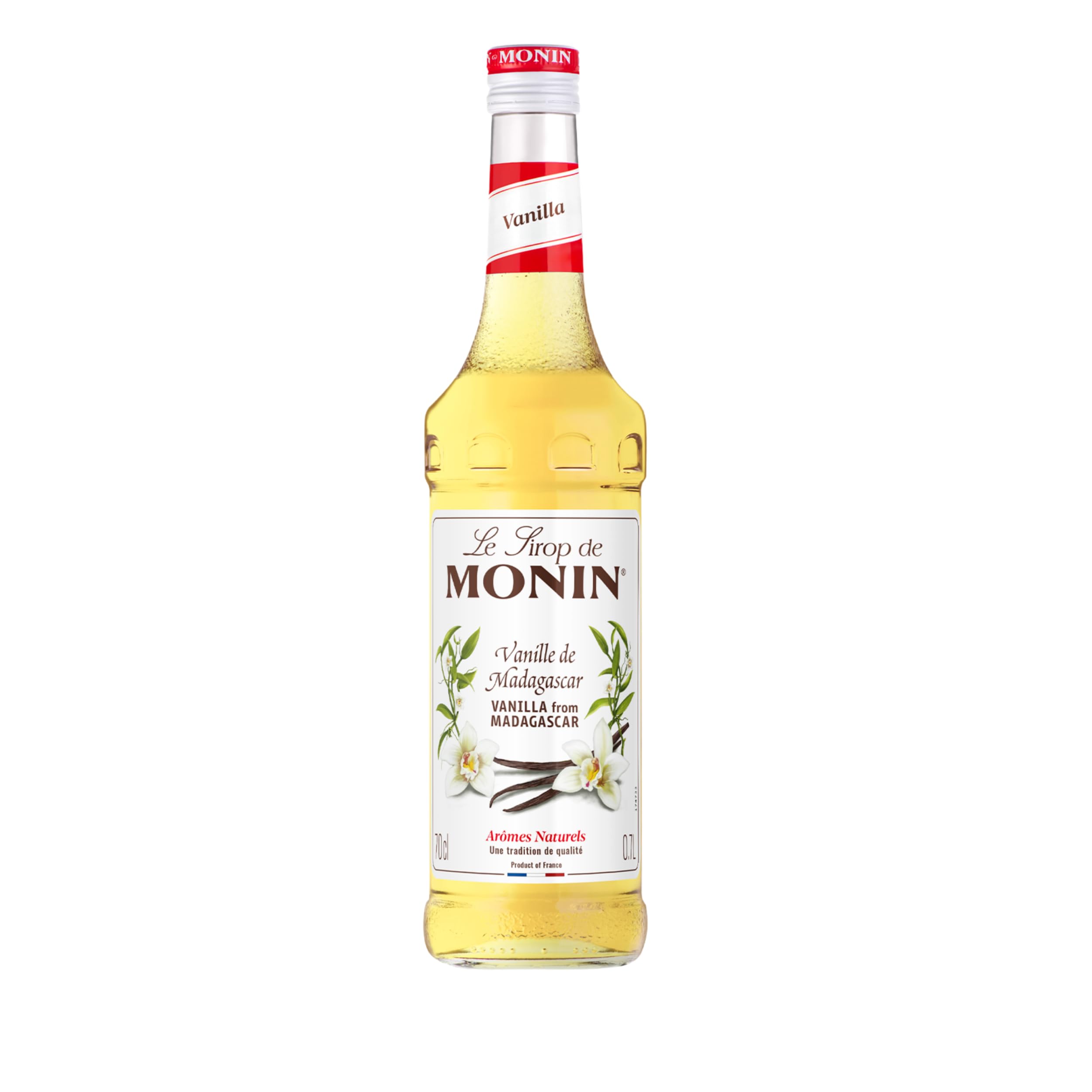 MONIN - Assortiment Sirop de Vanille de Madagascar, Caramel, Noisette - Pour Café, Chocolat Chaud, Capuccino ou Latte - Arômes Naturels - Bouteille en Verre - 3 x 70 cl