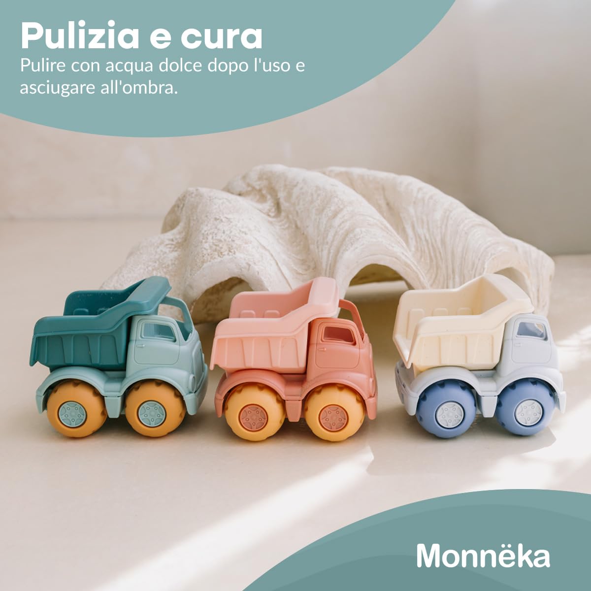 Set Giocattoli Spiaggia Bambini | Secchiello, Palette, Rastrello, Annaffiatoio, Camion | Giochi Mare Bambini 1 Anno, 2 Anni | Ecologico Senza BPA | Borsa Spiaggia | Whale Teal