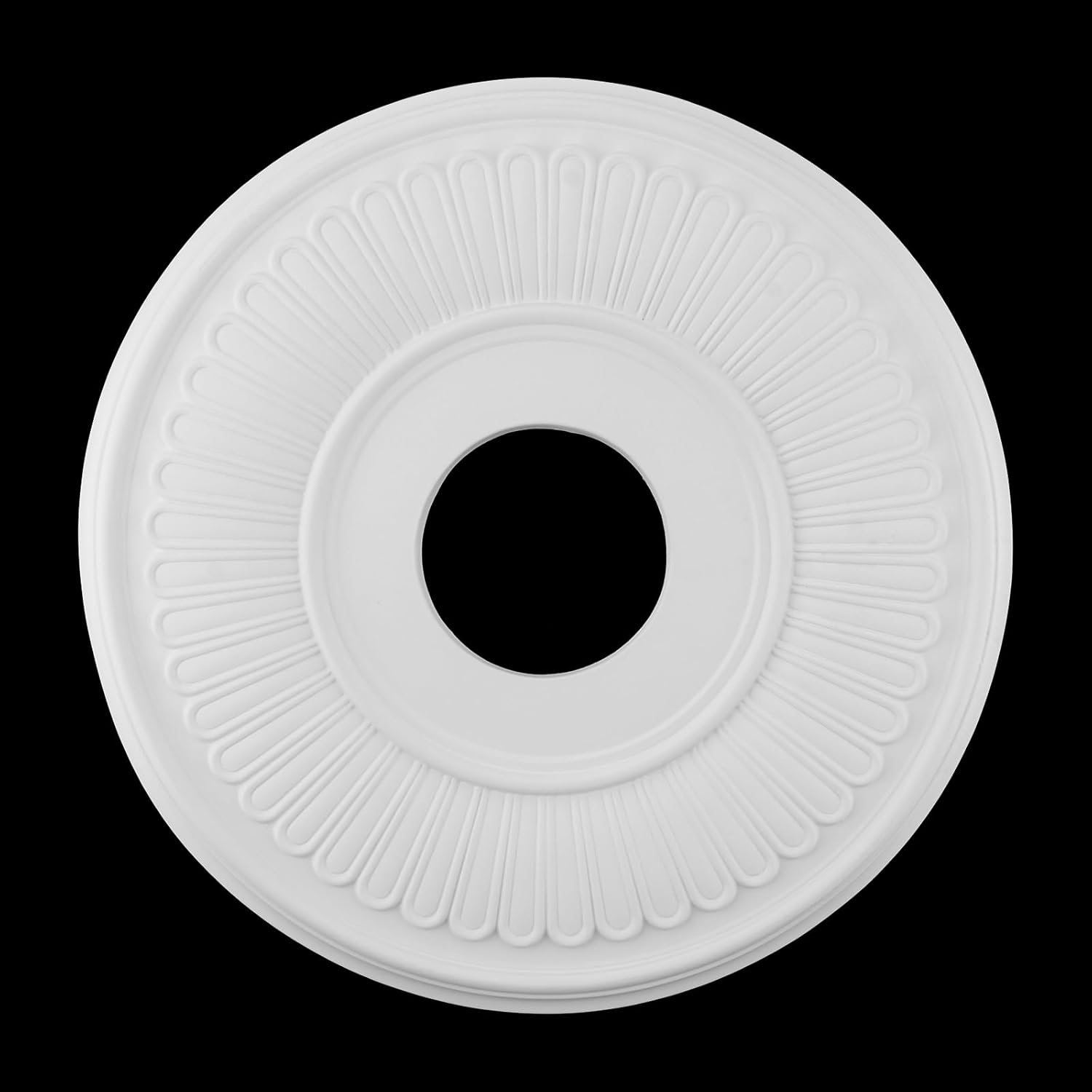 RTNLIT Ceiling Medallions for Light Fixtures and Ceiling Fans, Ceiling Light Medallion, 13.1"OD x3.4"ID x 0.7"P, White Finish (Pack of 1)