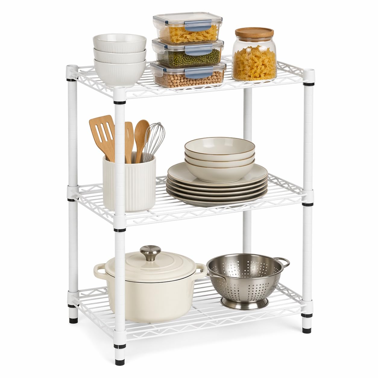Amazon.com: Honey-Can-Do 3-Tier White Wire Shelf, NSF, 250 lb