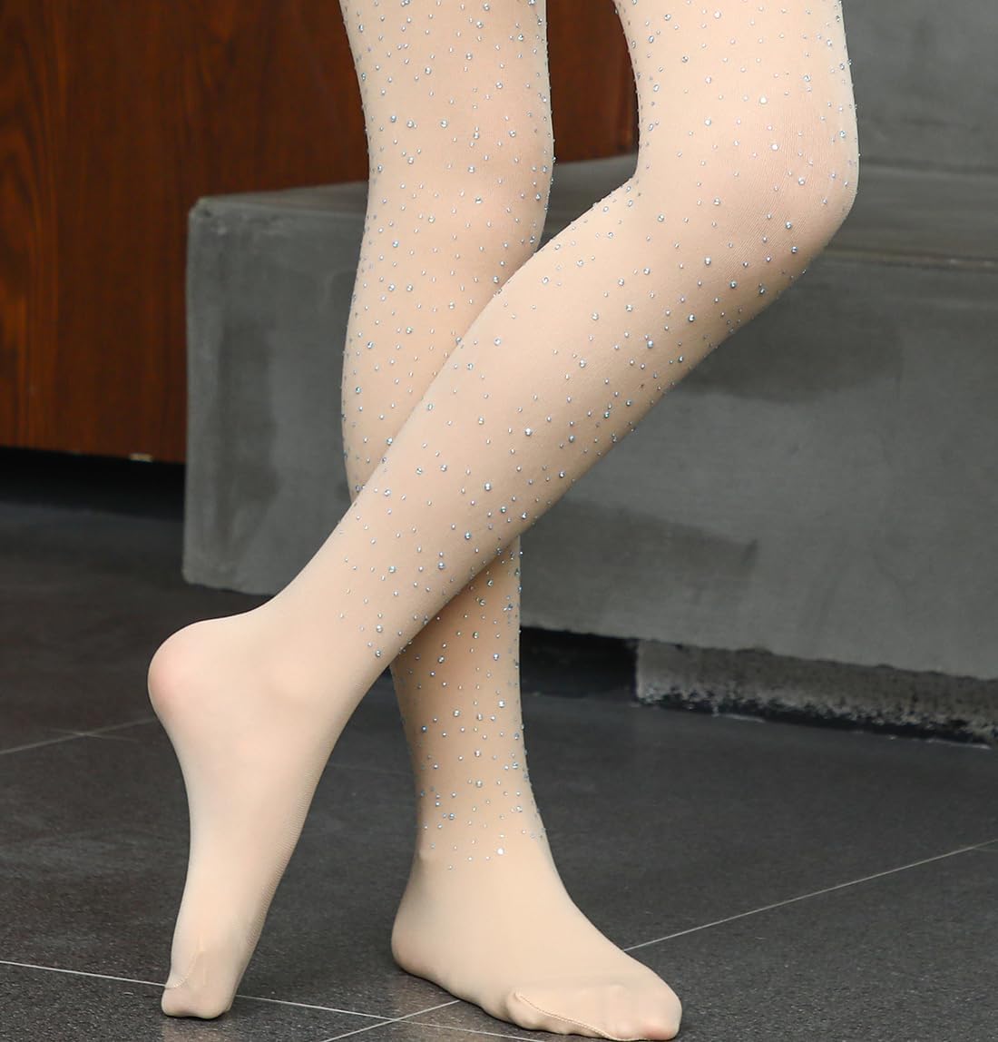 Girls Sparkle Rhinestone Tights Ultra-Soft Footed Dance Stockings Cospaly Accessories - Image 5