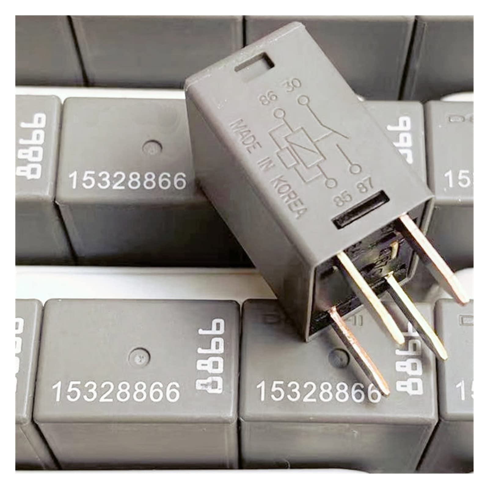 Relé 12V 4 Pines MESKEL 15328866 Conector de Corriente Automotriz