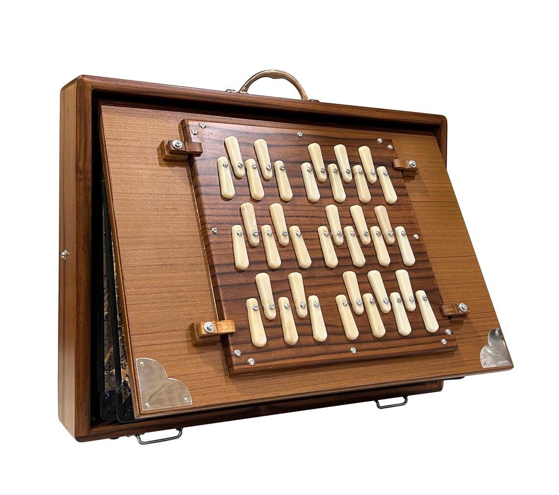 3 octaves Shruti Box en bois de teck pour méditation, thérapie par le son, yoga, Shruti Box avec sac de transport