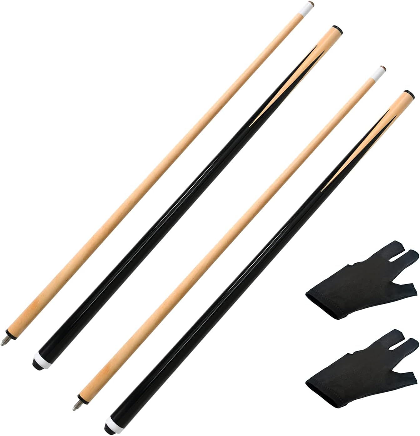 Pool Cues 2Piece 57 Inch Billiard Cue Sticks 13mm Glueon