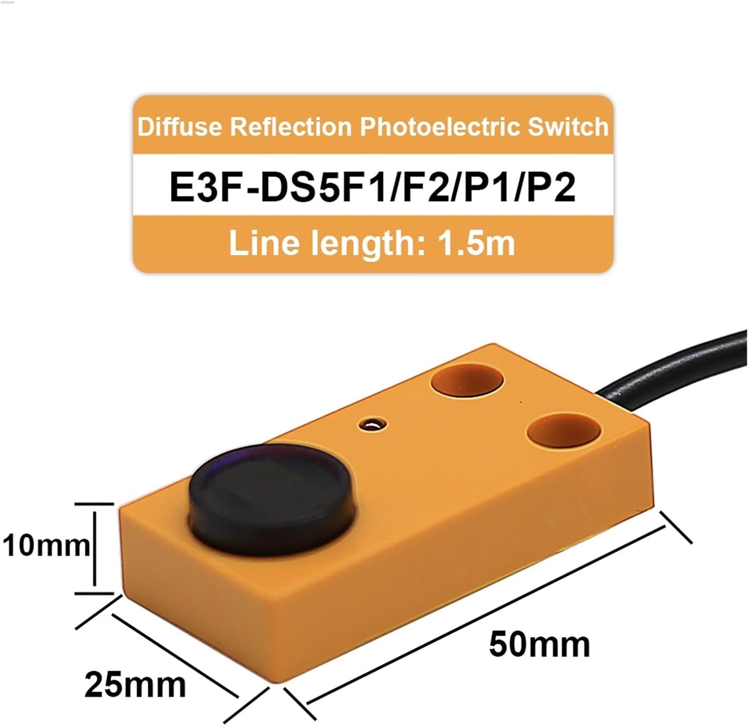 Infrared Induction photoelectric Switch E3F-DS30F1 Proximity Diffuse Reflection Sensor NPN Normally Open Three-Wire 24V(1-5cm,NPN NC)