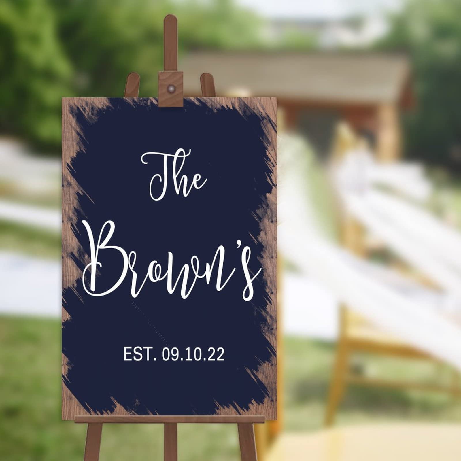 Panneau de bienvenue personnalisé bois de mariage cérémonie fête 45x30