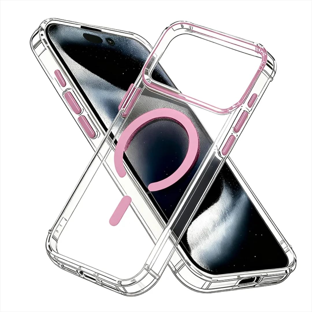 Coque iPhone 16 rose fine antichoc compatible chargeur sans fil aimanté - 7