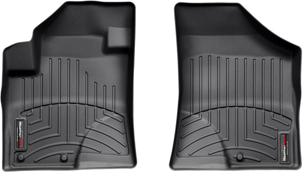WeatherTech Custom Fit FloorLiners for Hyundai Veracruz - 1st Row (441591), Black