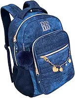 Mochila De Costas Escolar Juvenil Rebecca Bonbon Jeans Azul Clio Style